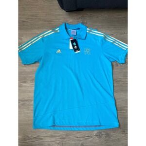 NWT Adidas Men's London 2012 Olympics Officially Licensed Polo Blue Size Large